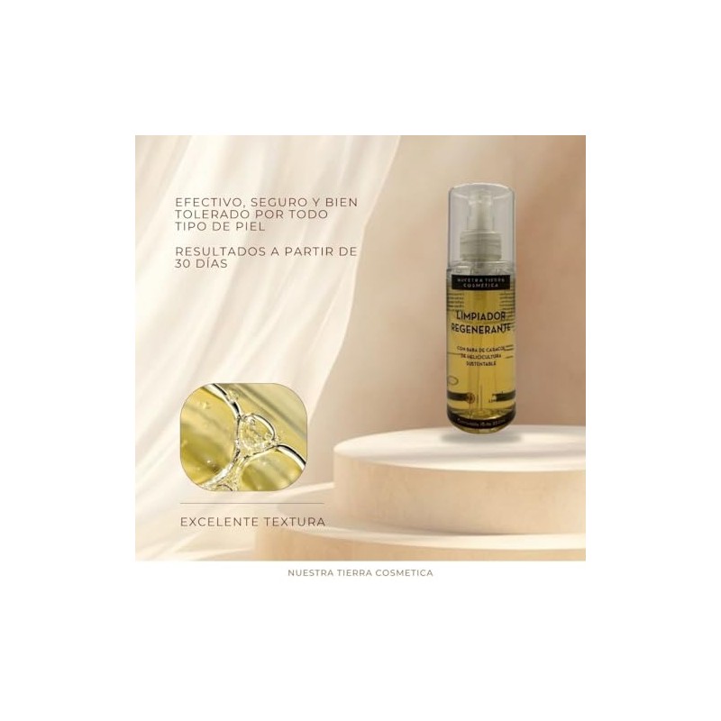 Nuestra Tierra Cosmetica Limpiador Regenerante con Baba de Caracol, pH