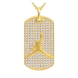 Feilok Men Stainless Steel Necklace Chain 23" with Pendant Shoot Basketball for Men Man