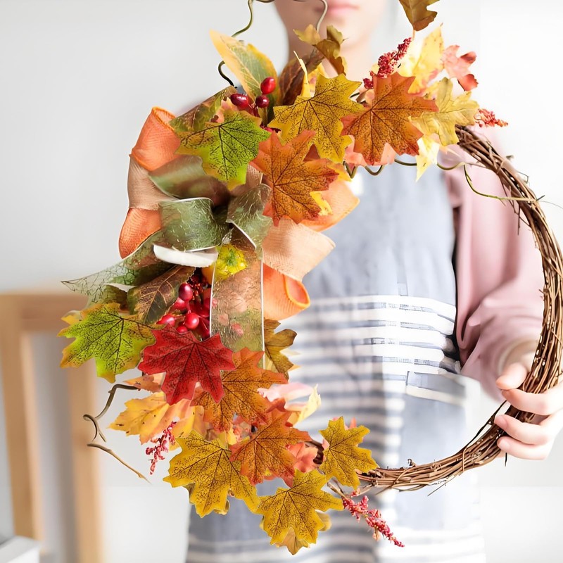 Autumn Maple Leaves Decorations 300 Pcs Fake Autumn Fall Leaves