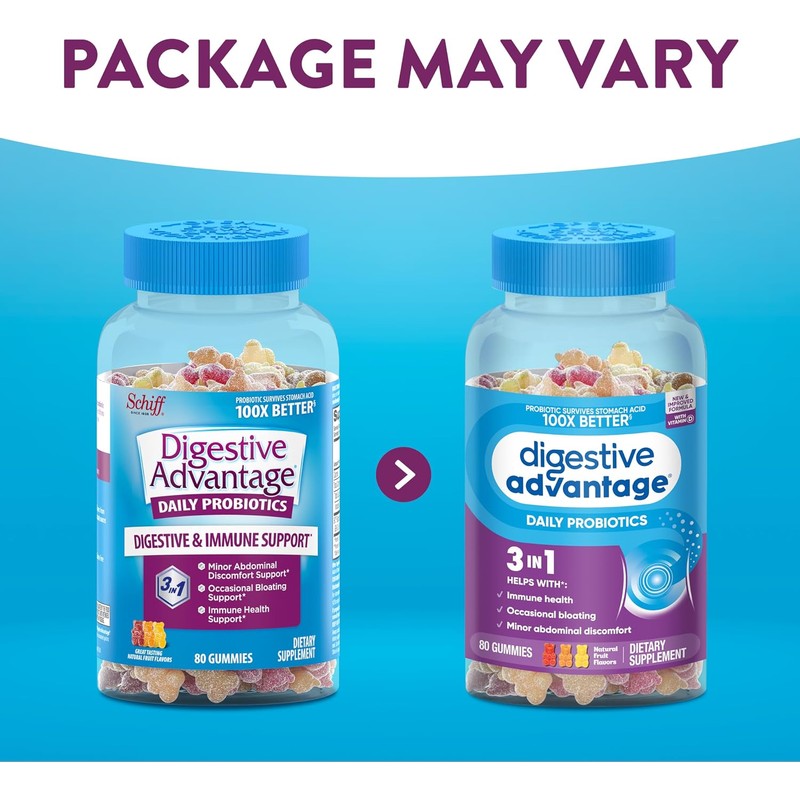 Digestive Advantage - Gomas probióticas (80 unidades, 2 unidades)