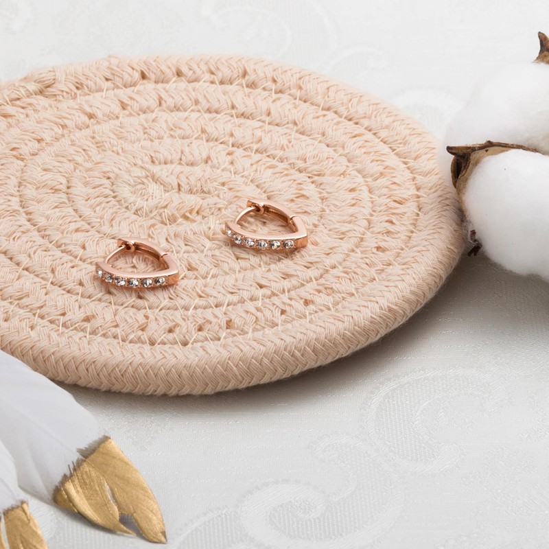 Philip Jones Rose Gold Plated Huggie Hoop Earrings Created with