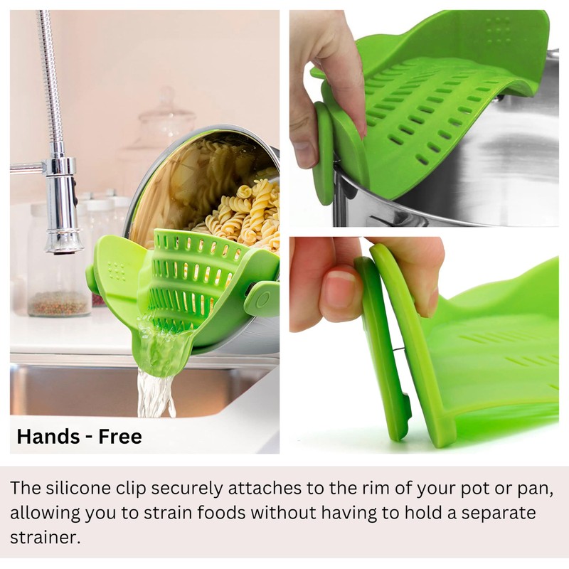 Generic silicone food strainer, Small, Green