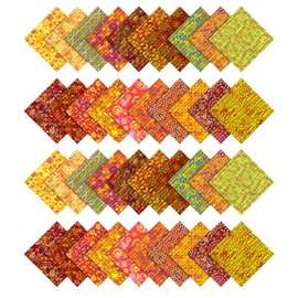 Soimoi Batik Print Precut 10-inch Cotton Fabric Quilting Squares Charm Pack DIY Patchwork Sewing Craft