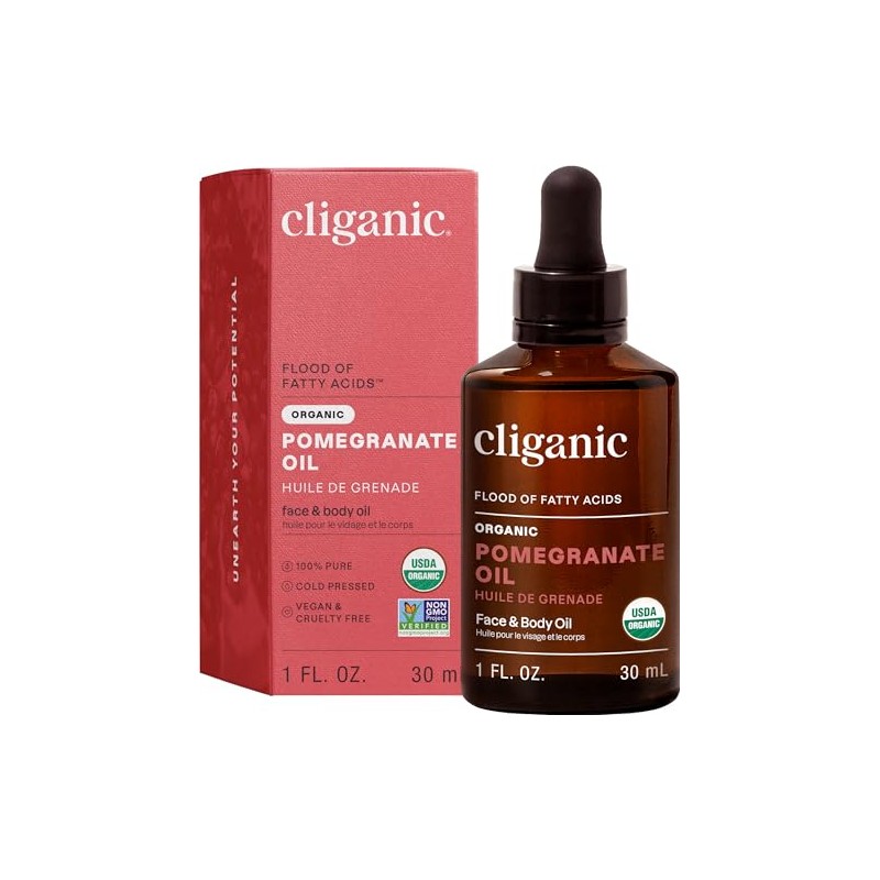 Cliganic- “Aceite de Semilla de Granada Orgánico, 100% Puro Para