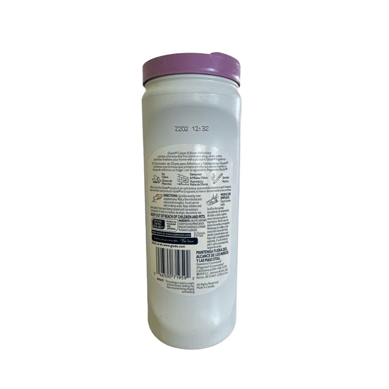 Glade Carpet & Room Refresher Lavender Vanilla Odor Eliminator Powder
