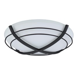 Good Housekeeping 81031 Kingsley Decorative 90 CFM 2.5 Sones Bathroom Ventilation Exhaust Fan with Light, Matte Black