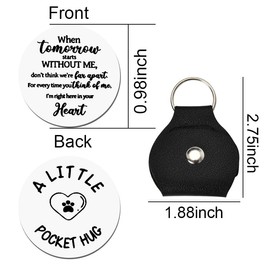 Pet Memorial Pocket Hug Token Gifts for Loss of Dog Cat Sympathy Remembrance Gifts for Pet Lover Owner Bereavement Gift for Loss of Pet Memorial Gifts for Friend Mom Dad Pet Pocket Hug Keychain