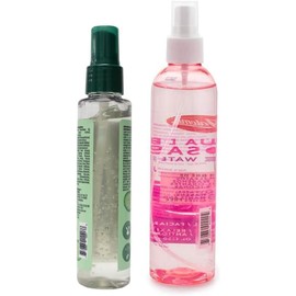 Jaloma Gel Hidratante con Pepino, Revitalizador de la Piel, 120ml + Agua de Rosas, Tónico Facial, Relajante, Antioxidante, 250ml