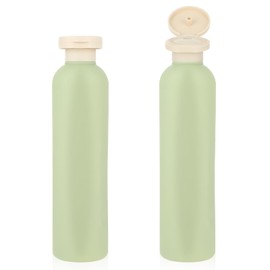 WLLHYF Squeeze Bottles Pack of 2 Refillable Plastic Travel Containers Empty Bottles with Flip Top Travel Accessories for Shampoo, Creams, Lotion, Conditioner (260 ml)
