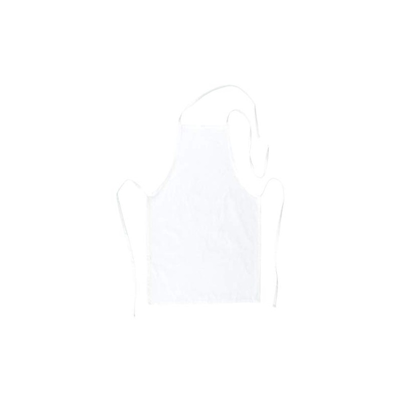 Rayher 38351102 Cotton apron for kids, unprinted, white, 44x70cm, 1pc