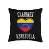 Venezuela Flag Heart Clarines City Throw Pillow