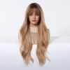 Pelucas De Mujer Dama Larga Y Ondulada Rubio Cabello Natural