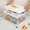 loobuu Plastic Storage Bins with Lids - 1 Set Stackable
