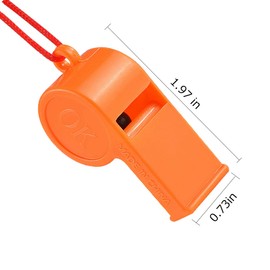 WSYUB 72Pcs Plastic Whistles, Bulk Whistles, Training Sports Whistles with Lanyard, Loud Toys Whistles for Kids Christmas Birthday Party Goody Bag Fillers Games Survival Emergency, 5 Brilliant Colors