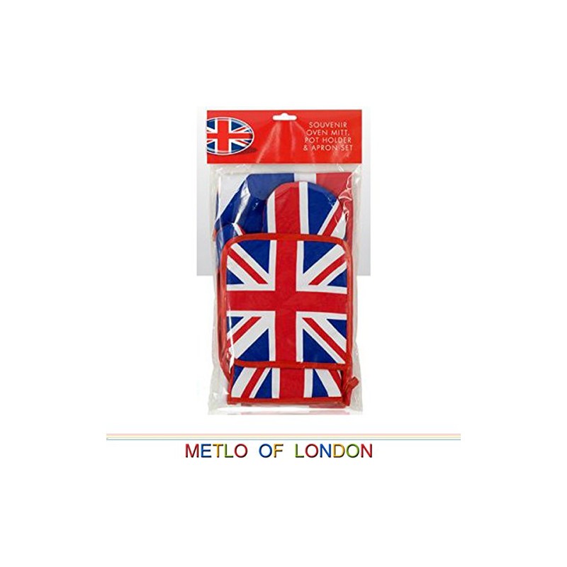 Union Jack Apron, Oven Mitt and Pot Holder