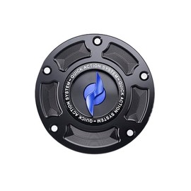 CNC Accessories Fuel Tank Cap Motorcycle Gas Cap Lightning Key Quick Action Cover Fit For Aprilia RSV4 Tuono V4 1100 RR For Ducati Monster 1100 Diavel Scrambler 1100 Panigale V2 V4 S (Blue)