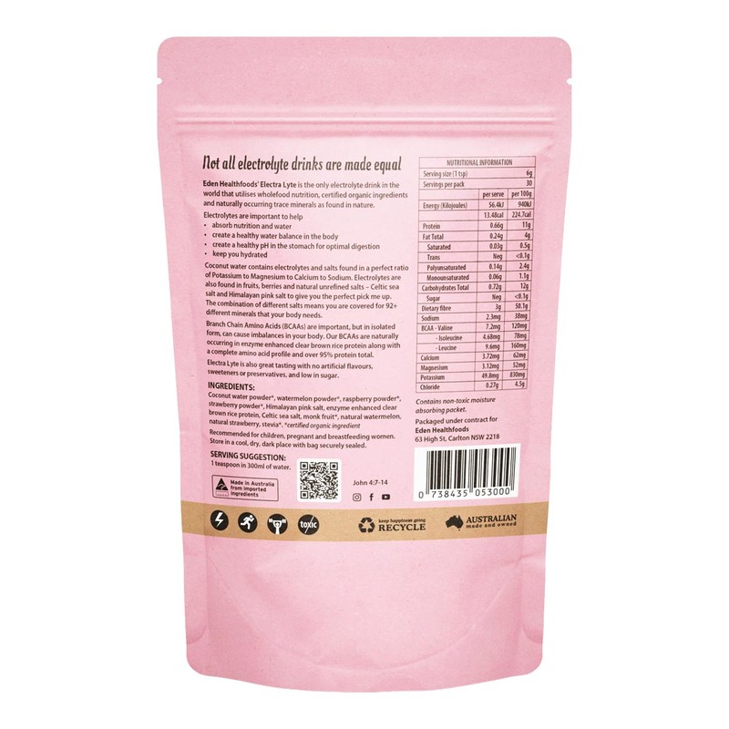 Eden Healthfoods Electralyte - Watermelon, 180g