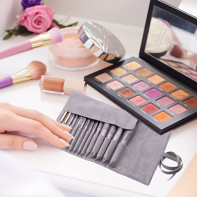 Makeup Brushes Rolling Case Pouch Portable Travel Makeup Bag Cosmetic