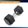 Marcy Rubber Hex dumbbell - 40 lb, sold as each