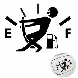 Car Styling Sticker Car Fuel Tank Cap Stickers Gas Gauge Empty Decal Sticker Car Pointer Decal Funny Sticker for Most Cars SUV Trucks