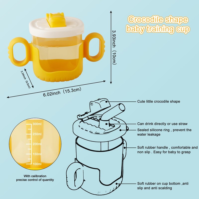 nohlerlife Learning Cup for Children with Lid and Straw, Free