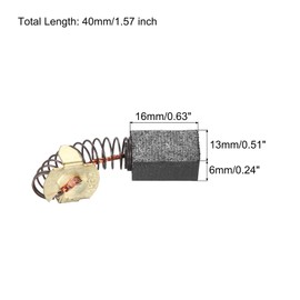 PATIKIL Carbon Brushes 16x13x6mm for Electric Motors Power Tool rotary tool Table Saw Spare Part Repair, 8 Pack