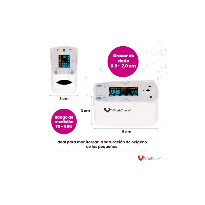 Vital Care Oxímetro de pulso YX302 Gris