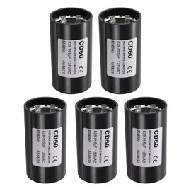PATIKIL Motor Start Capacitor, 829-995uf MFD 125 VAC 50/60 Hz Round CD60 Run Capacitors for Well Pump Horse Well Washer Pool Pump Starting AC Motors or Compressor Running, 5 Pcs