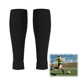 Yenvory Football Calf Leg Warmers for Kids & Girls, 168 Needle Nylon, One Size, Compression Calf Sleeves Improved Athletic Performance, black