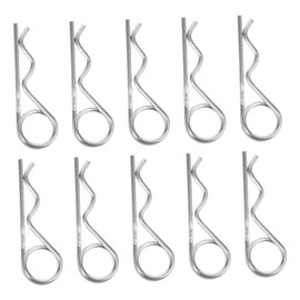 WHAMVOX 10pcs Cotter Spring Pins Durable R Type Cotter Pins for Engineering Heavy Duty Mechanical Fasteners for Industrial Applications
