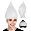 JoneTing Pure White Wig for Men White Straight Cosplay Wigs