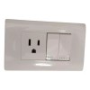CL Placa Para Luz Pared 1 Enchufe 2 Apagador