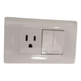 CL Placa Para Luz Pared 1 Enchufe 2 Apagador