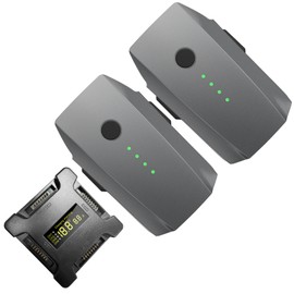 UltraBatt Mavic Pro Battery 2 Pack with Charger, 3830mAh 11.4V Intelligent Flight Battery, Compatible with DJI Mavic Pro, Mavic Pro Platinum, Mavic Pro Alpine White Drone