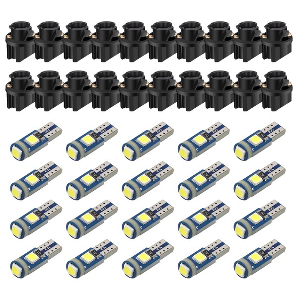 X-STYLE T5 LED White Bulb, 5050SMD Meter Ball, For 12