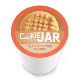 Cookie Jar Peanut Butter Flavored Coffee Pods for Keurig K Cup Brewers, 40 Count – Delicious Peanut Butter Flavor in Every Cup, Great for a Nutty Coffee Treat