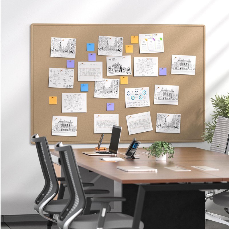 MaxGear Extra Large Bulletin Board 72" x 48", Foldable Felt
