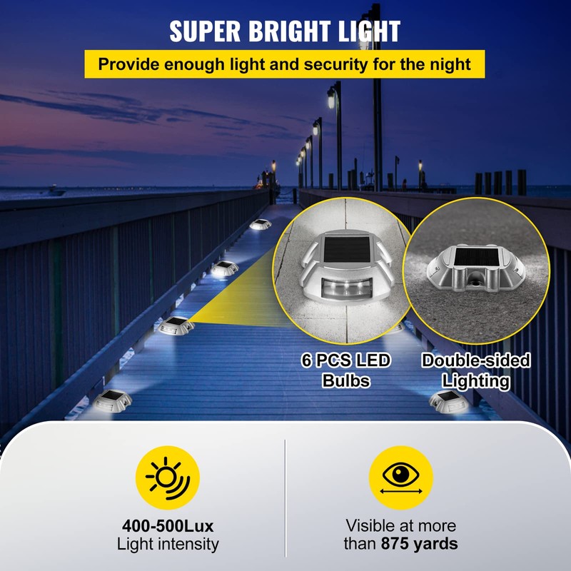 Happybuy Solar Driveway Lights 16-Pack - Bright White With Screw,
