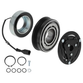 A ABSOPRO Air Conditioner AC Compressor Clutch Kit for Subaru Forester 2007-2013 2.5L for Subaru Impreza 08-14 2.0L 2.5L for Subaru WRX STI for DKV10R AC Compressor Clutch Pulley W/Bearing