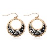 Glitter Rhinestone Statement Earrings - Sparkly Crystal Geometric, Round Hoops,