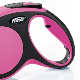FLEXI New Comfort Retractable Dog Leash (Tape), 16 ft, Medium, Pink/Rose