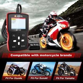ANCEL MT100 Motorcycle OBD2 Scanner Code Reader ABS Engine Diagnostic Scan Tool