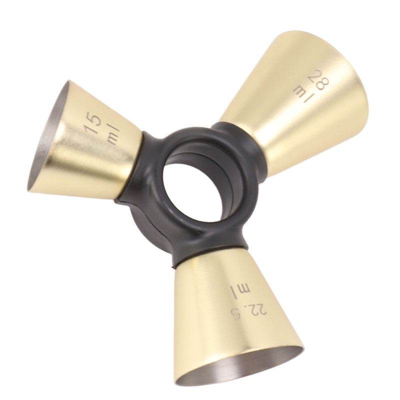 3 End Bar Measuring Cup 304 Stainless Steel Ergonomic Wine