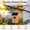 GPY Bluebird Houses for Outdoors Cedar Wooden Birdhouse with Predator