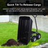 AAIN Heavy Duty Garden Cart with 10" Pneumatic Plastic Tires,