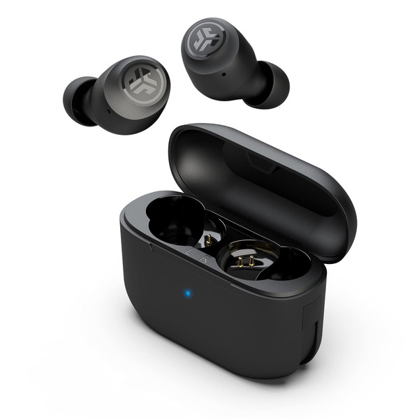 JLab Go Air Pop True Wireless In-Ear Headphones, Bluetooth Headphones, In-Ear Buds, Earphones and USB Charging Box with Dual Connect, Earbuds with EQ3 Sound and Microphone, Black
