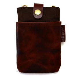 Agility affa "Walk S" Smartphone Shoulder Bag, Small, Smartphone Pouch, Mini Pouch, Sacoche, Cross-Handed, Genuine Leather, Mini Shoulder, Men's, Women's