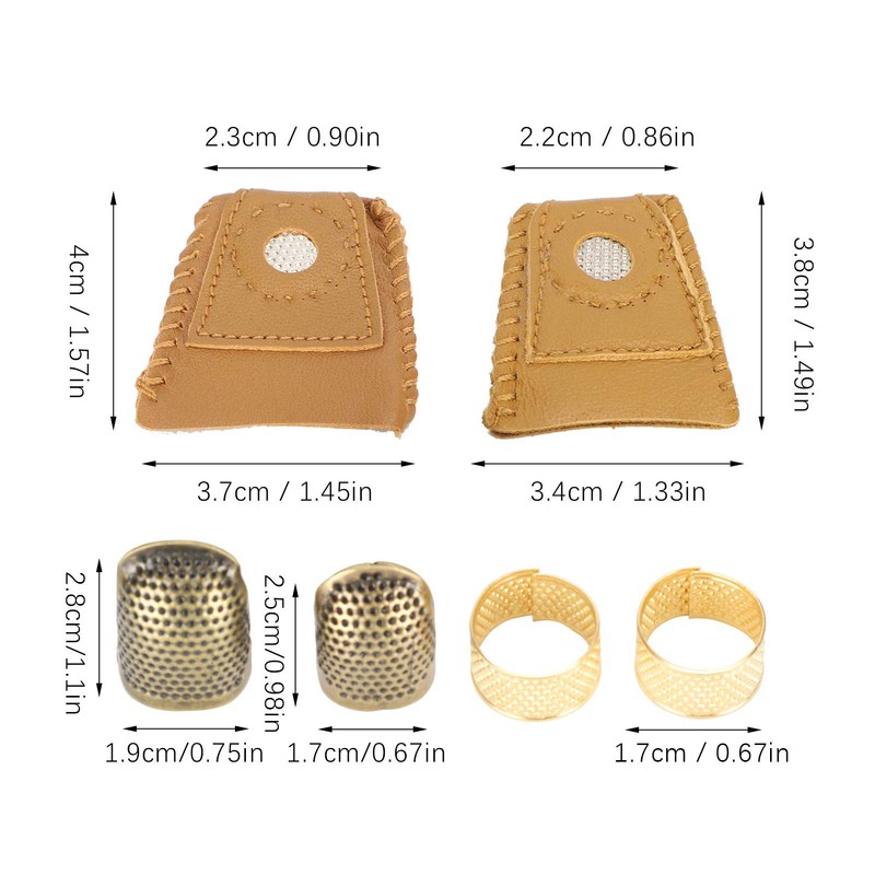 Thimbles, Leather Thimble, Sewing Tools Knitting Thimble for Needlework Sewing