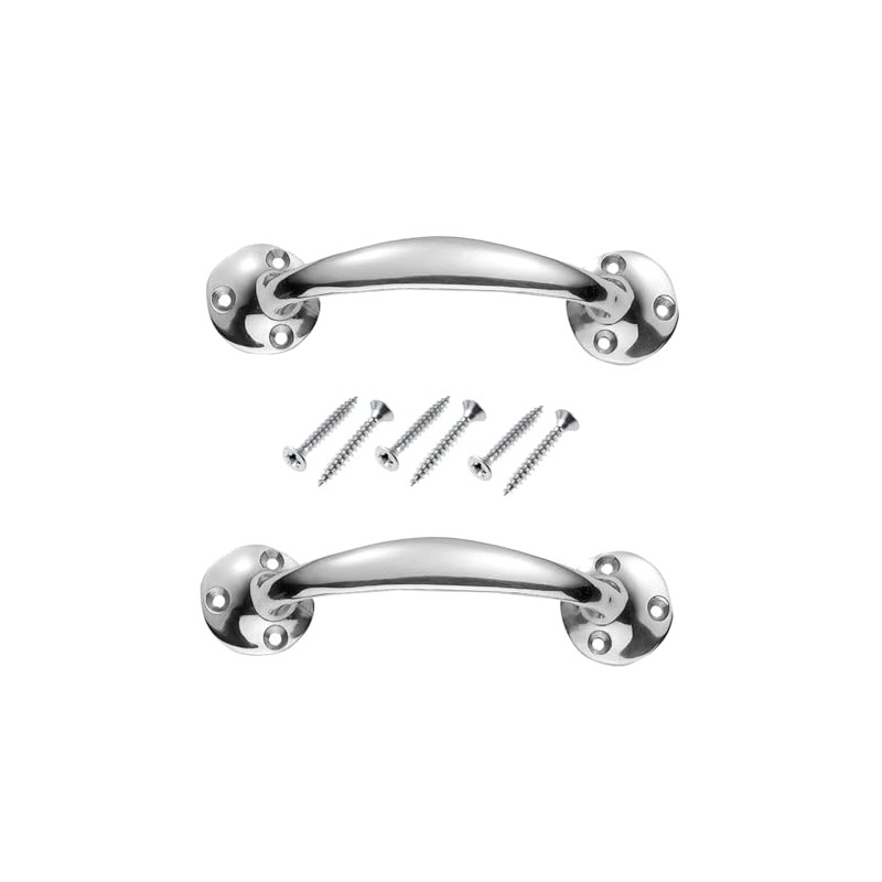 SISI UK Chrome Plated Victorian Bow Shaped Handles 150mm Bow