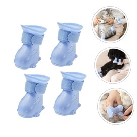 GRIRIW 4pcs Tep Dog Boots Anti- Rain Shoes for Dogs Lightweight Breathable Design Safe Comfortable Puppy Footwear for Rainy Days
